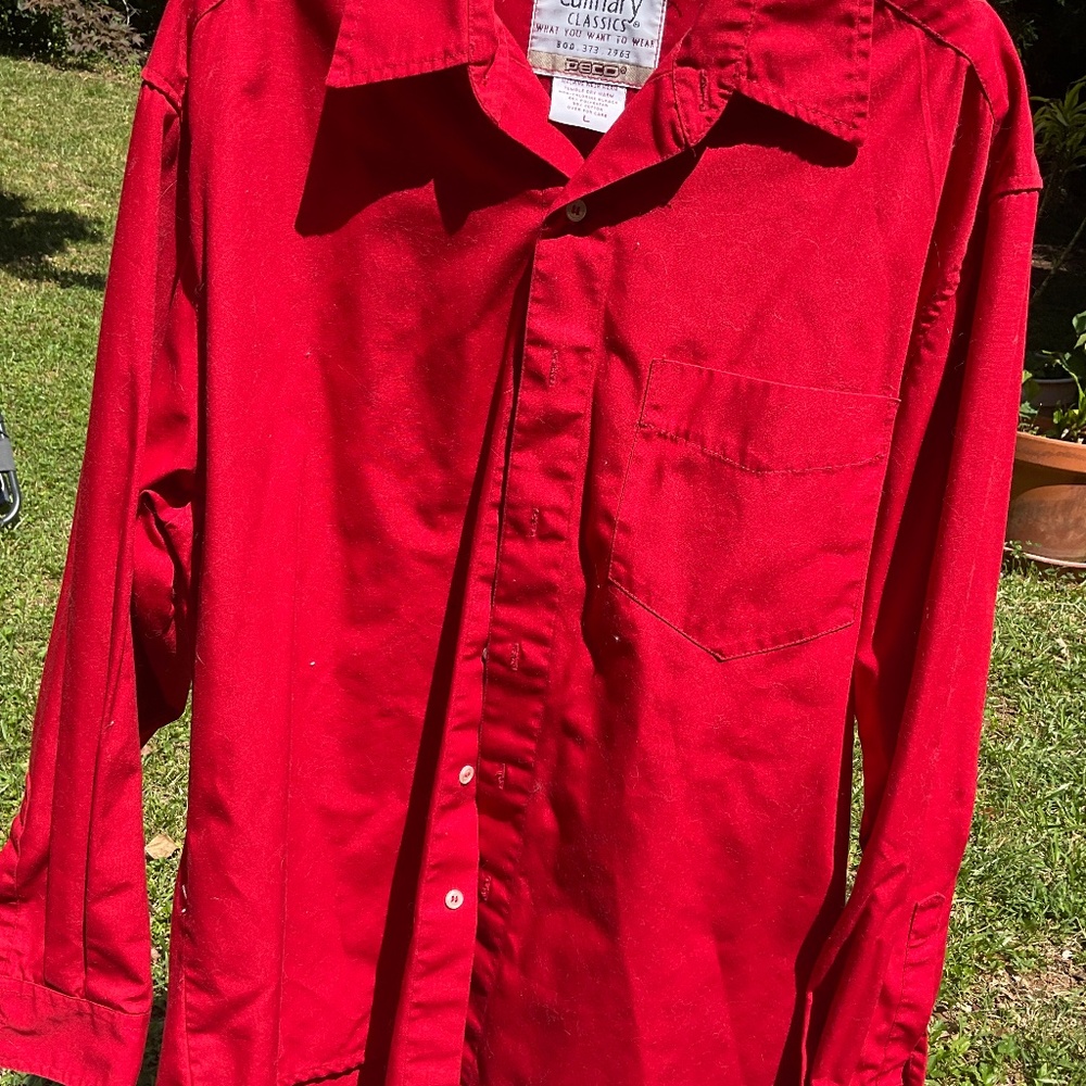 Culinary Classics Unisex Red Shirt Size L